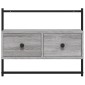 vidaXL Έπιπλο Τηλεόρασης Επιτοίχιο Γκρι Sonoma 60,5x30x51 εκ. Επ. Ξύλο