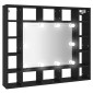 vidaXL Έπιπλο Καθρέπτη LED Μαύρο 91 x 15 x 76,5 εκ.