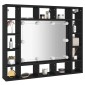 vidaXL Έπιπλο Καθρέπτη LED Μαύρο 91 x 15 x 76,5 εκ.