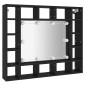 vidaXL Έπιπλο Καθρέπτη LED Μαύρο 91 x 15 x 76,5 εκ.