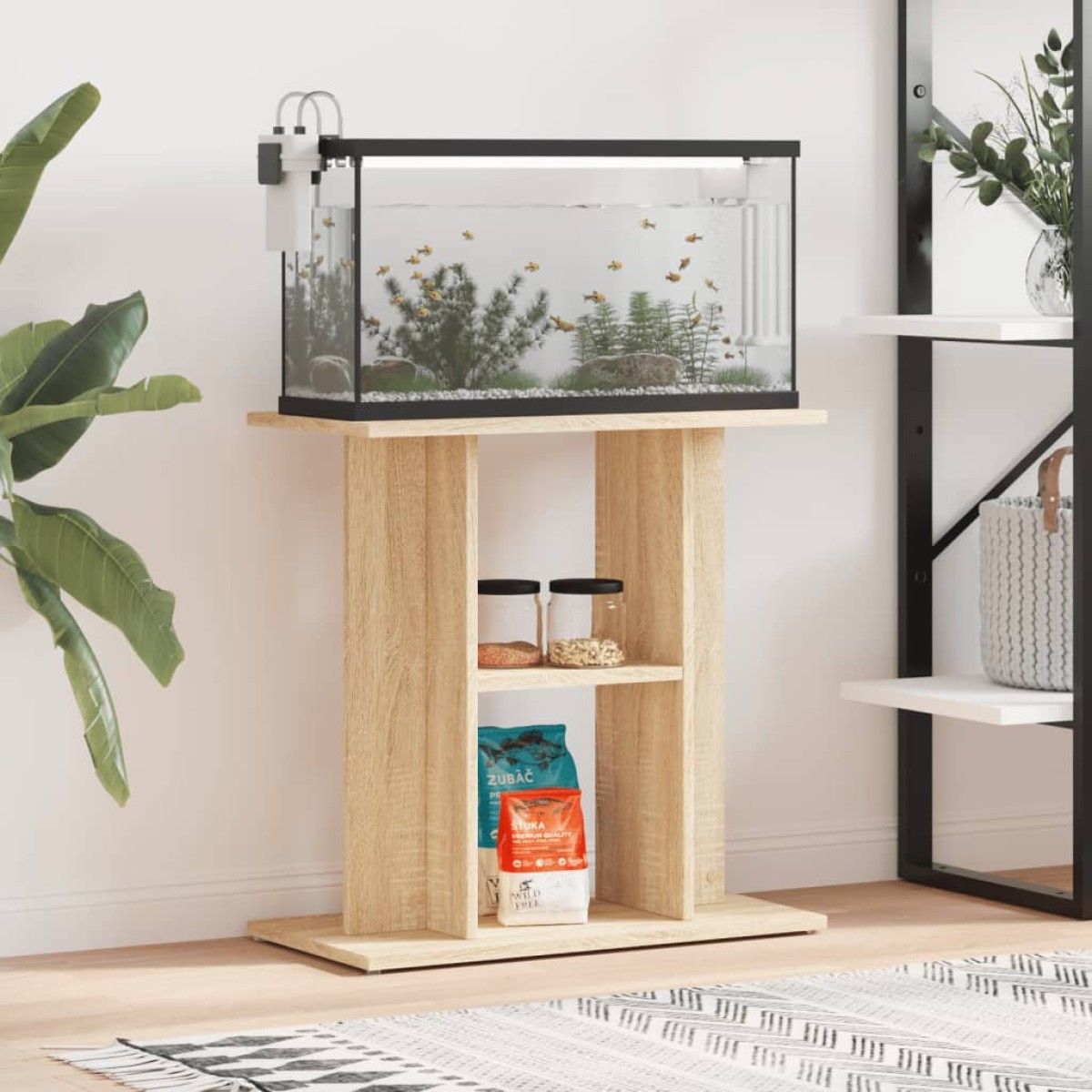 vidaXL Βάση Ενυδρείου Sonoma Δρυς 60x30x60 εκ. από Επεξεργασμένο Ξύλο