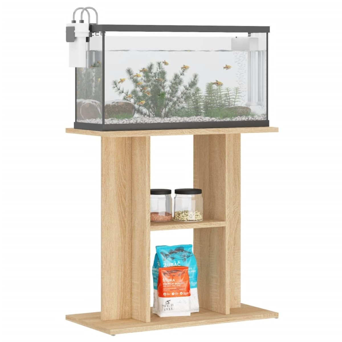 vidaXL Βάση Ενυδρείου Sonoma Δρυς 60x30x60 εκ. από Επεξεργασμένο Ξύλο