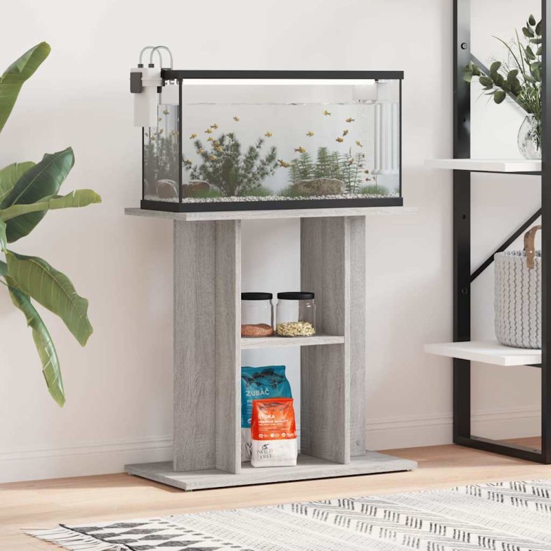 vidaXL Βάση Ενυδρείου Γκρι Sonoma 60x30x60 εκ. από Τεχνητό Ξύλο