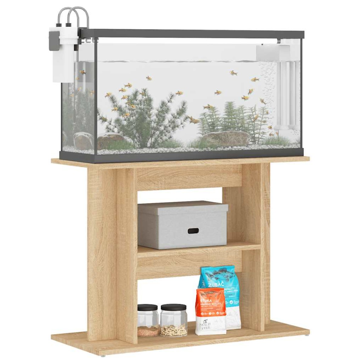 vidaXL Βάση Ενυδρείου Sonoma Δρυς 80x35x60 εκ. από Επεξεργασμένο Ξύλο