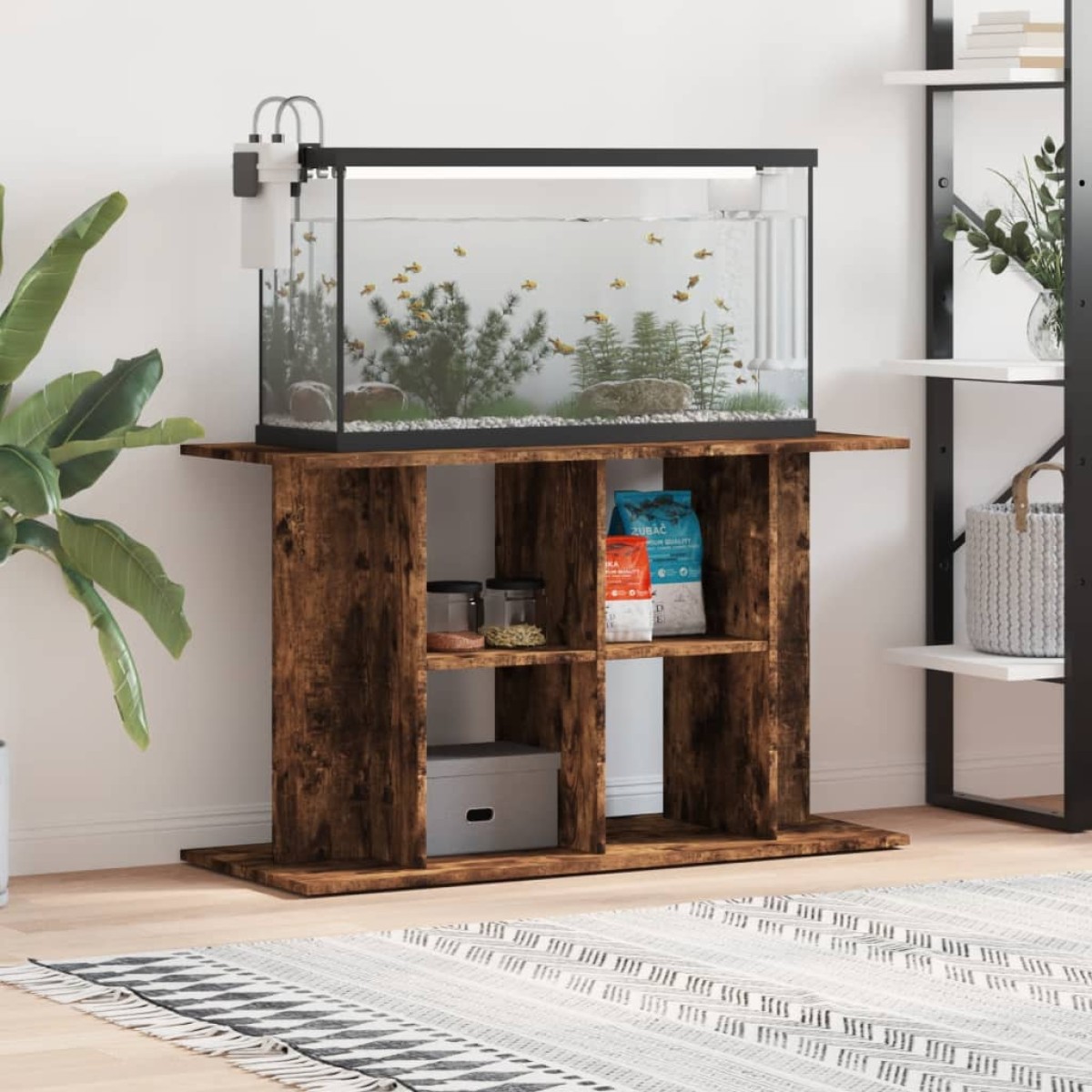 vidaXL Βάση Ενυδρείου Καπνιστή Δρυς 100x40x60 εκ. Επεξεργασμένο Ξύλο