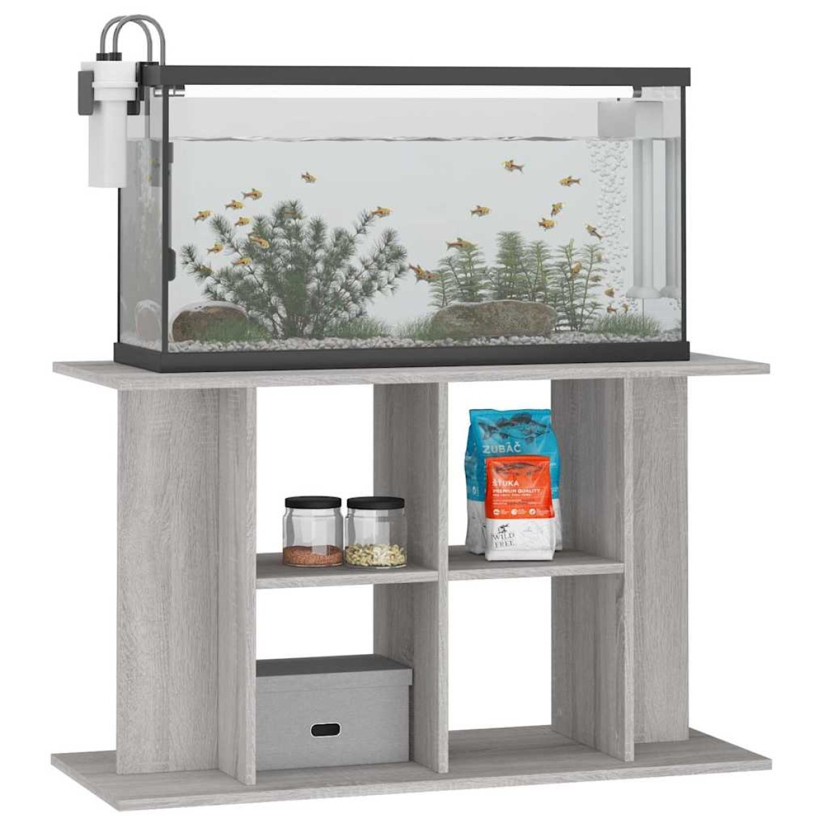 vidaXL Βάση Ενυδρείου Γκρι Sonoma 100x40x60 εκ. από Επεξεργασμένο Ξύλο