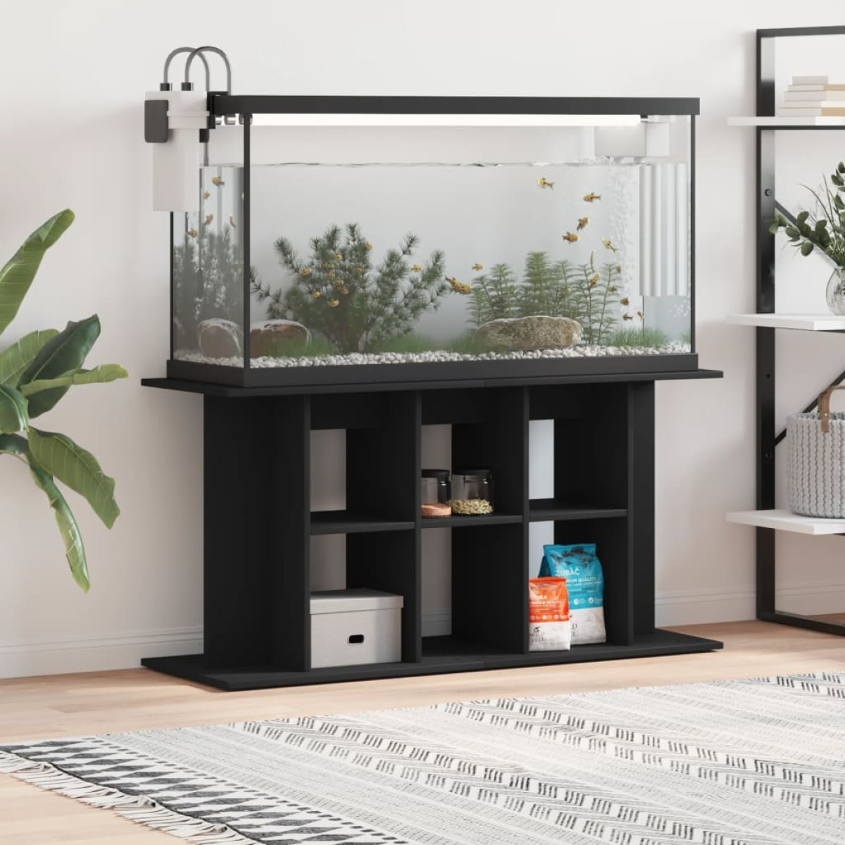 vidaXL Βάση Ενυδρείου Μαύρη 120 x 40 x 60 εκ. από Επεξεργασμένο Ξύλο