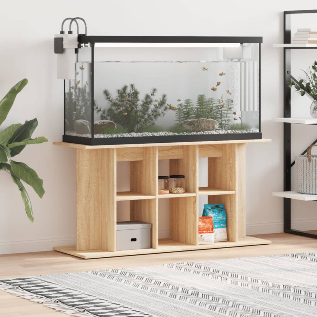 vidaXL Βάση Ενυδρείου Sonoma Δρυς 120x40x60 εκ. από Επεξεργασμένο Ξύλο