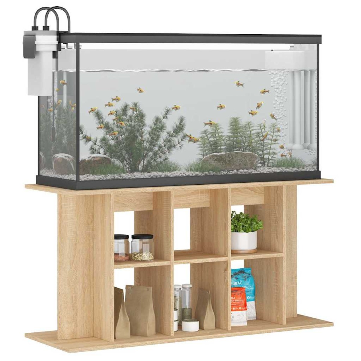 vidaXL Βάση Ενυδρείου Sonoma Δρυς 120x40x60 εκ. από Επεξεργασμένο Ξύλο