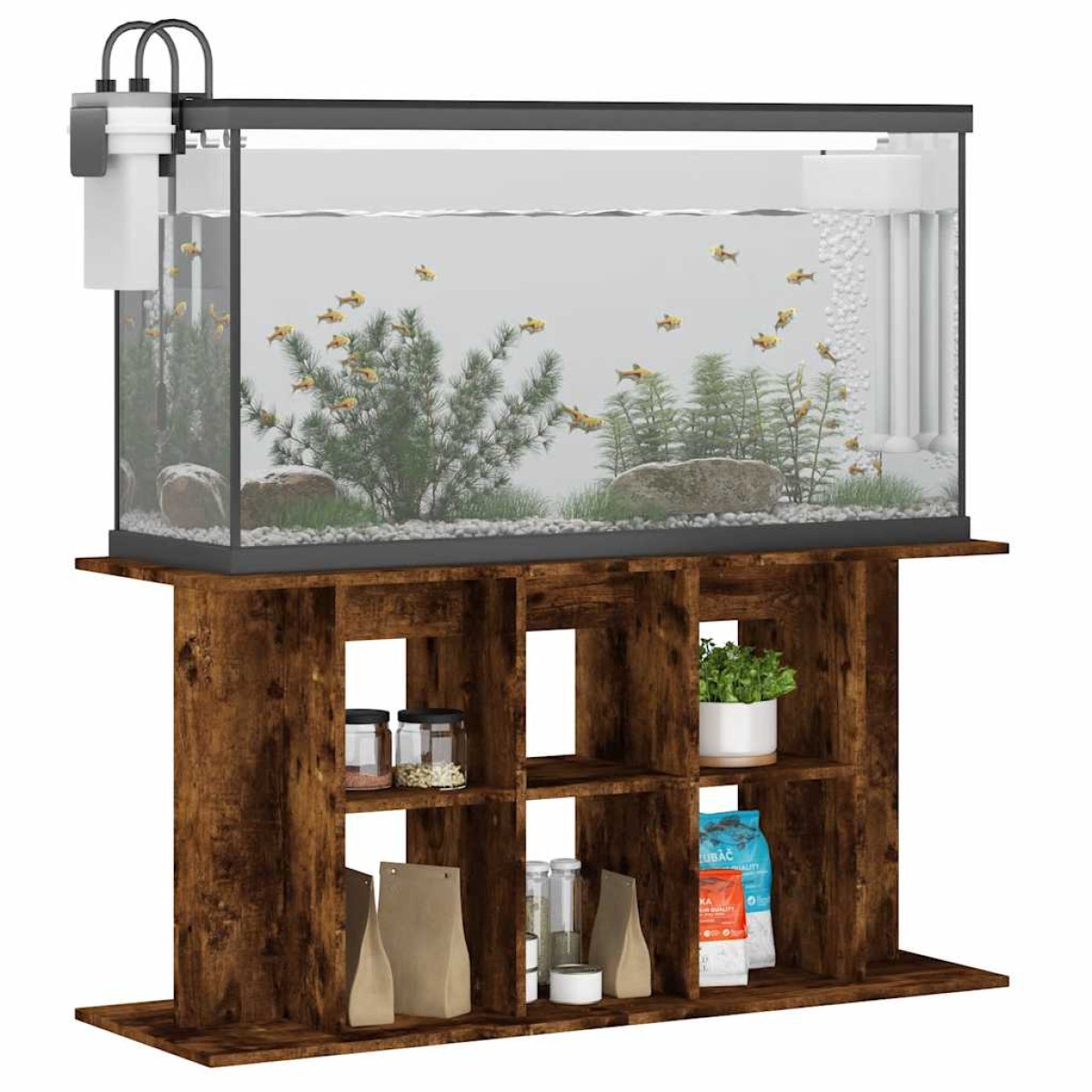 vidaXL Βάση Ενυδρείου Καπνιστή Δρυς 120x40x60 εκ. Επεξεργασμένο Ξύλο