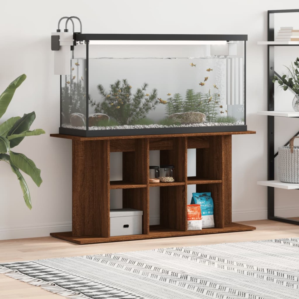 vidaXL Βάση Ενυδρείου Καφέ Δρυς 120x40x60 εκ. από Επεξεργασμένο Ξύλο