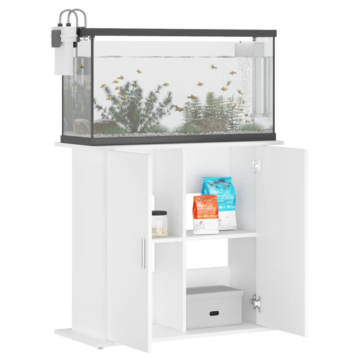 vidaXL Βάση Ενυδρείου Λευκή 81 x 36 x 73 εκ. από Επεξεργασμένο Ξύλο