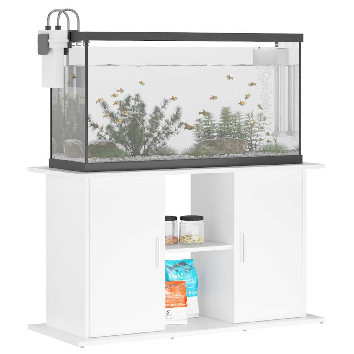 vidaXL Βάση Ενυδρείου Λευκή 101 x 41 x 58 εκ. από Επεξεργασμένο Ξύλο