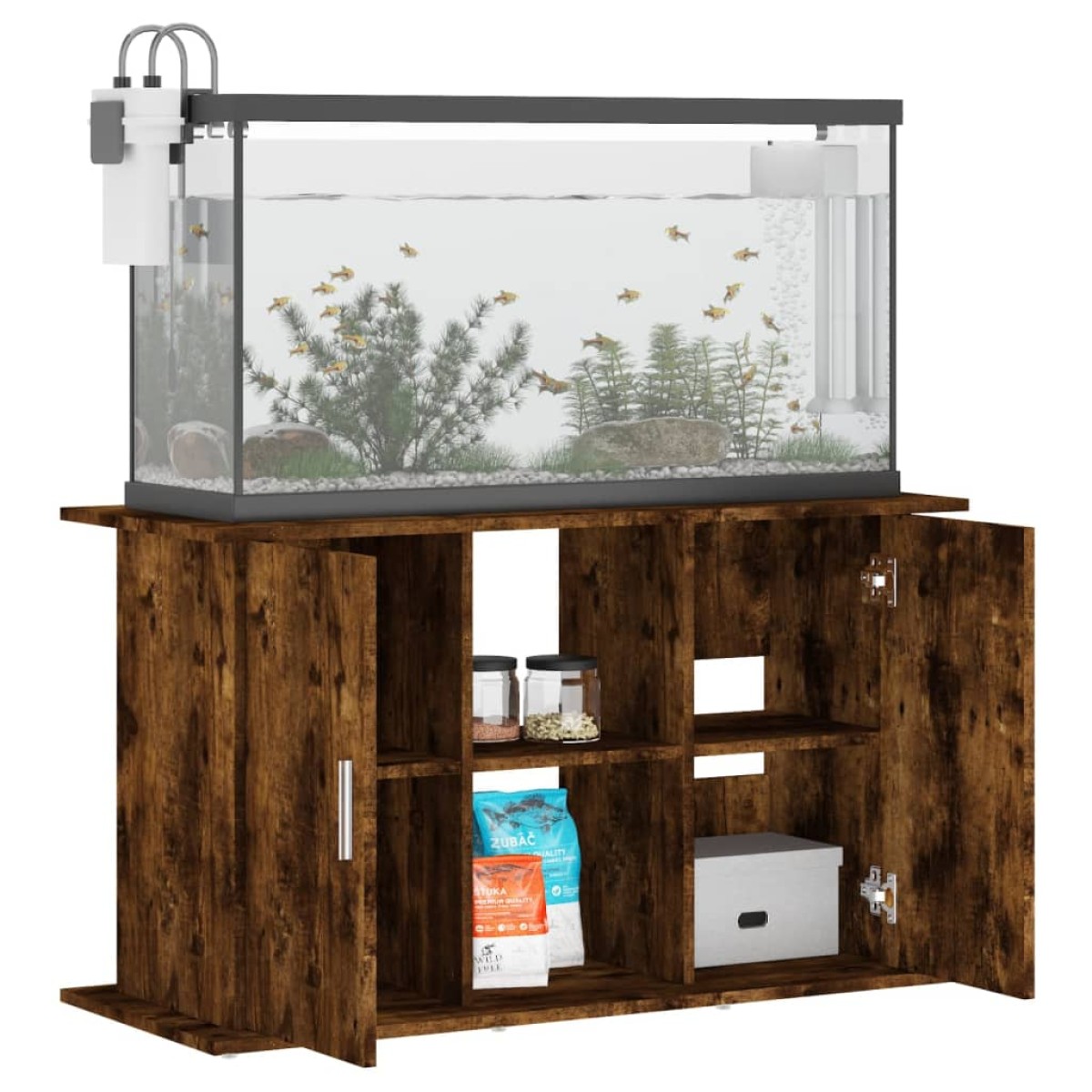 vidaXL Βάση Ενυδρείου Καπνιστή Δρυς 101x41x58 εκ. Επεξεργασμένο Ξύλο