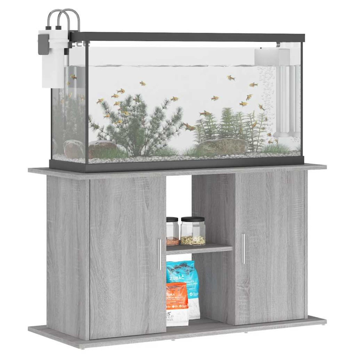 vidaXL Βάση Ενυδρείου Γκρι Sonoma 101x41x58 εκ. από Επεξεργασμένο Ξύλο