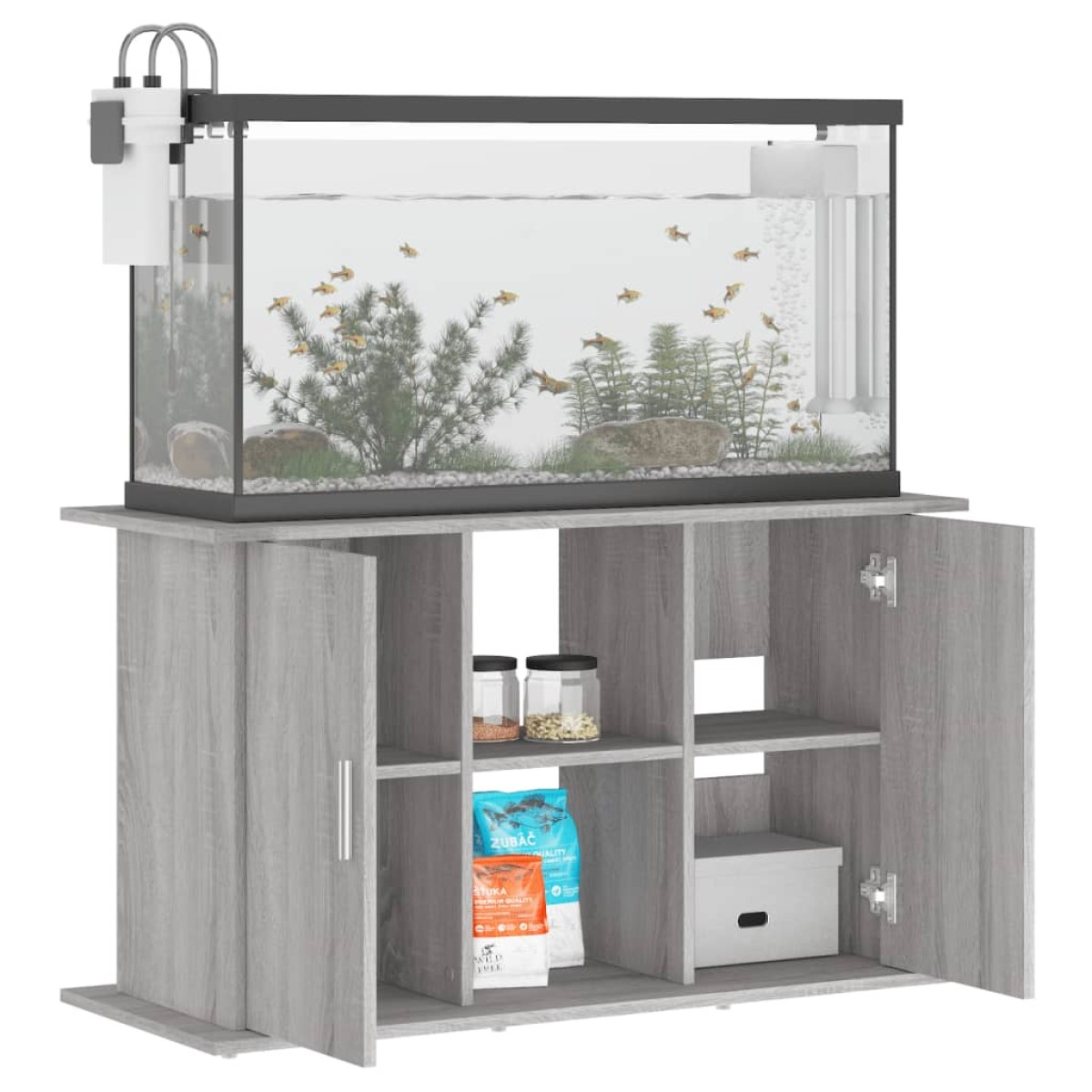 vidaXL Βάση Ενυδρείου Γκρι Sonoma 101x41x58 εκ. από Επεξεργασμένο Ξύλο