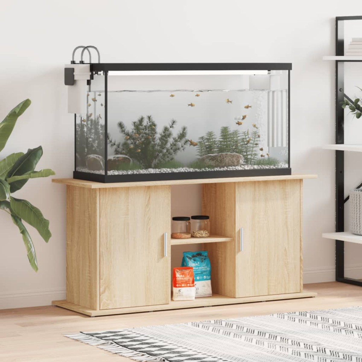 vidaXL Βάση Ενυδρείου Sonoma Δρυς 121x41x58 εκ. από Επεξεργασμένο Ξύλο