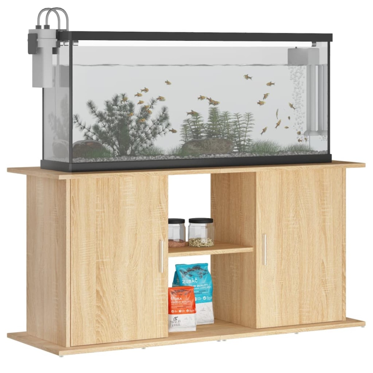 vidaXL Βάση Ενυδρείου Sonoma Δρυς 121x41x58 εκ. από Επεξεργασμένο Ξύλο