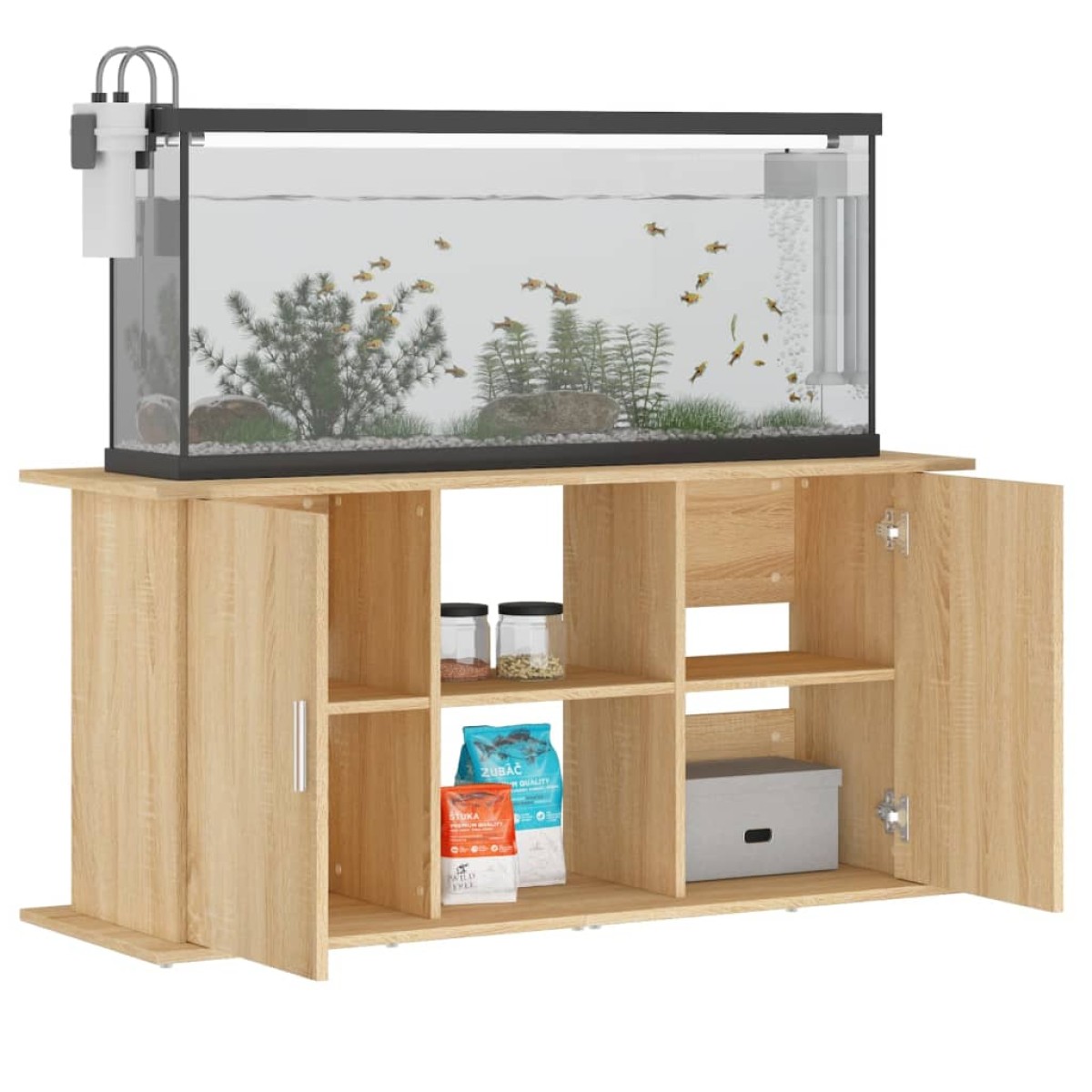 vidaXL Βάση Ενυδρείου Sonoma Δρυς 121x41x58 εκ. από Επεξεργασμένο Ξύλο