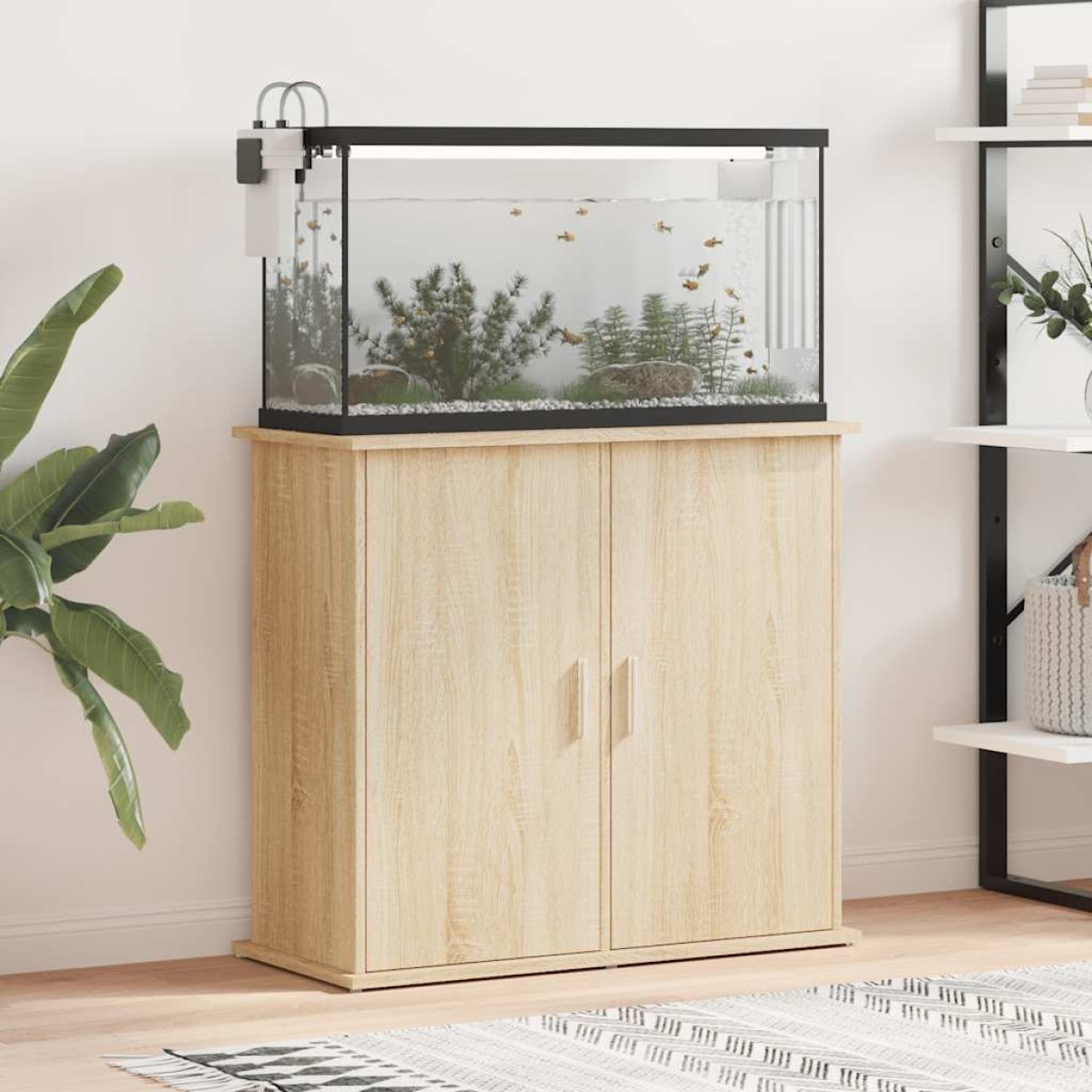 vidaXL Βάση Ενυδρείου Sonoma Δρυς 81x36x73 εκ. από Επεξεργασμένο Ξύλο