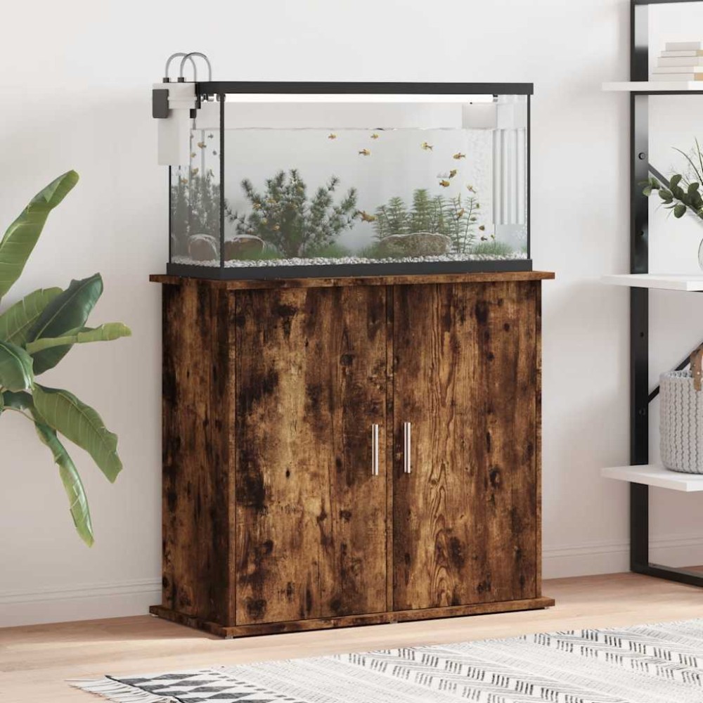 vidaXL Βάση Ενυδρείου Καπνιστή Δρυς 81x36x73 εκ. Επεξεργασμένο Ξύλο