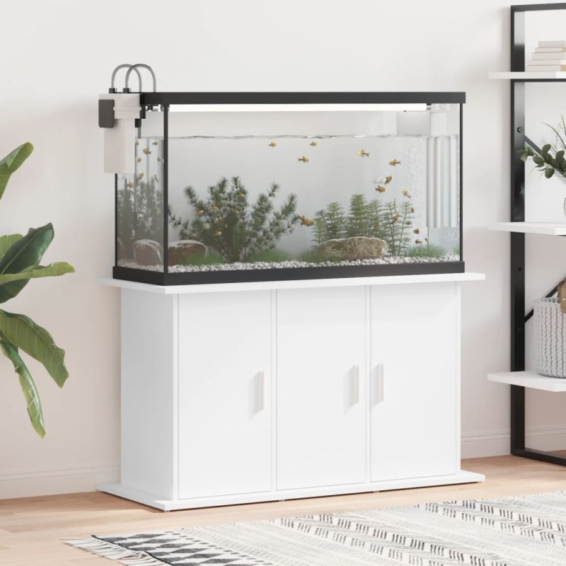 vidaXL Βάση Ενυδρείου Λευκή 101 x 41 x 58 εκ. από Επεξεργασμένο Ξύλο