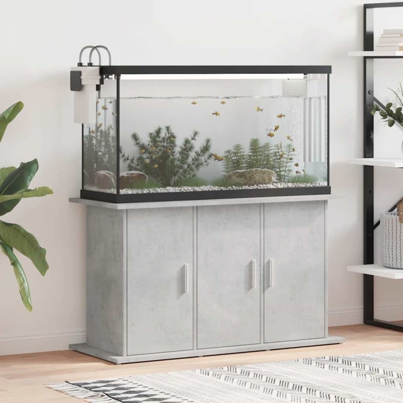 vidaXL Βάση Ενυδρείου Γκρι από Σκυρόδεμα 101 x 41 x 58 εκ. από Τεχνητό Ξύλο