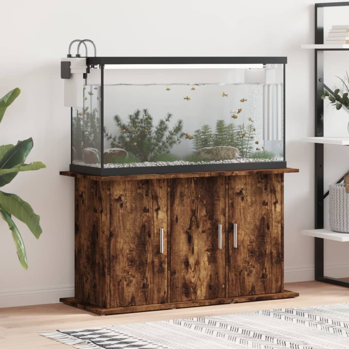 vidaXL Βάση Ενυδρείου Καπνιστή Δρυς 101x41x58 εκ. Επεξεργασμένο Ξύλο