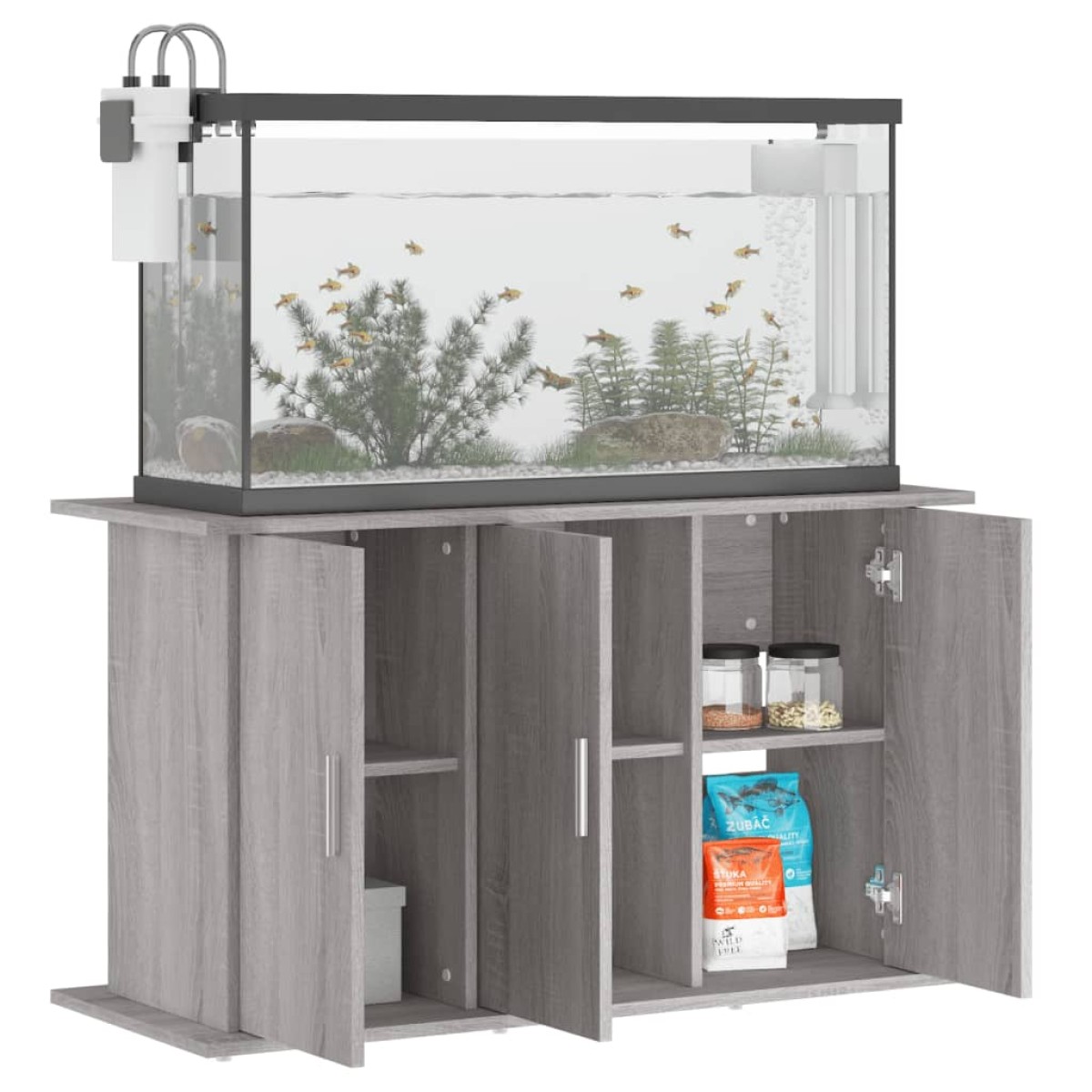 vidaXL Βάση Ενυδρείου Γκρι Sonoma 101x41x58 εκ. από Επεξεργασμένο Ξύλο