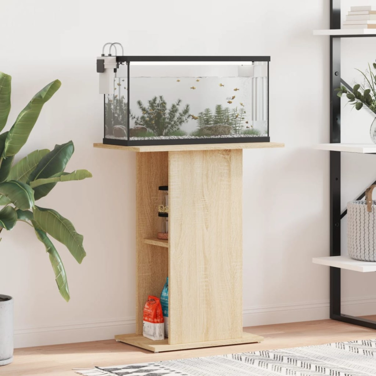vidaXL Βάση Ενυδρείου Sonoma Δρυς 60,5x36x72,5 εκ. Επεξεργασμένο Ξύλο