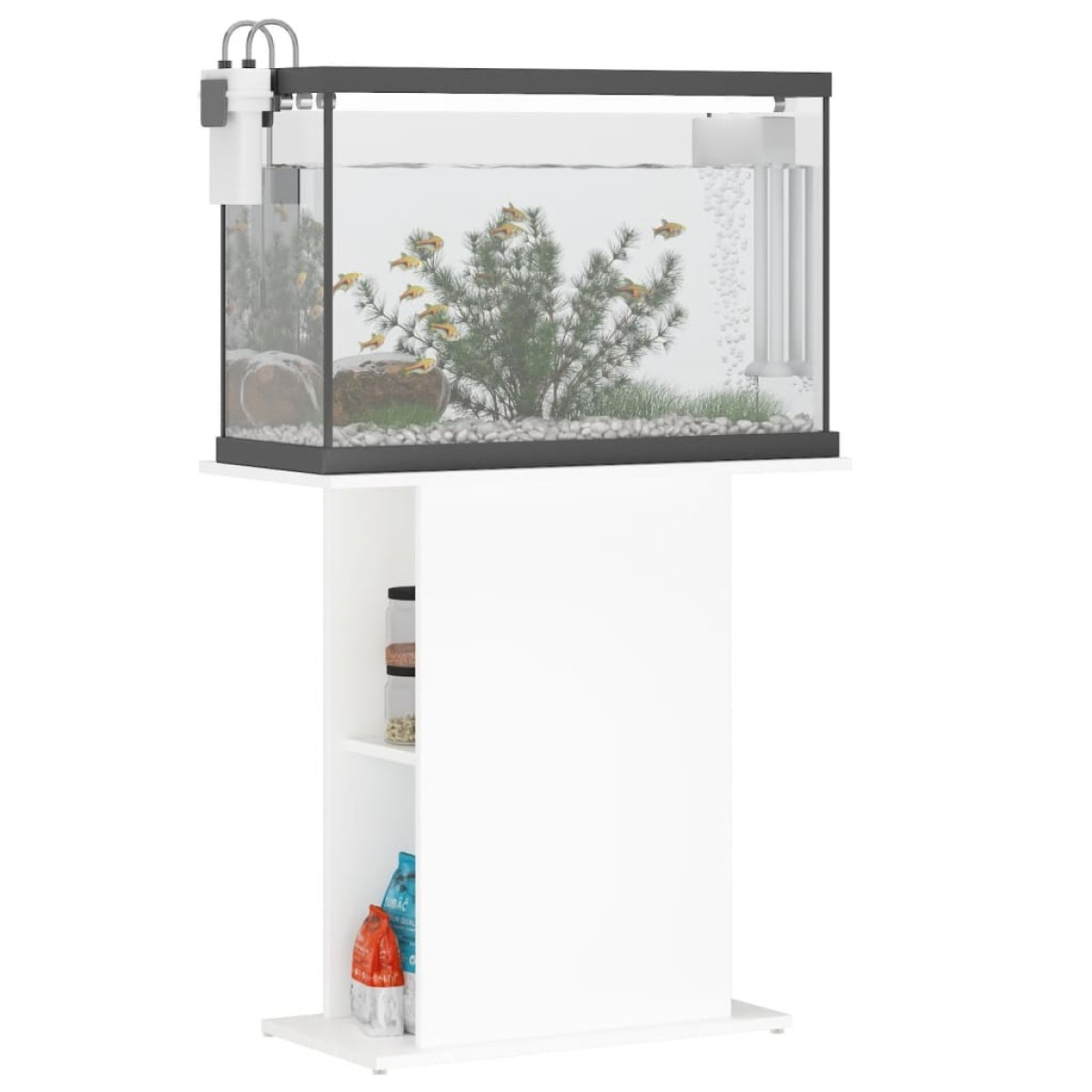 vidaXL Βάση Ενυδρείου Λευκή 36x75x72,5 εκ. από Επεξεργασμένο Ξύλο