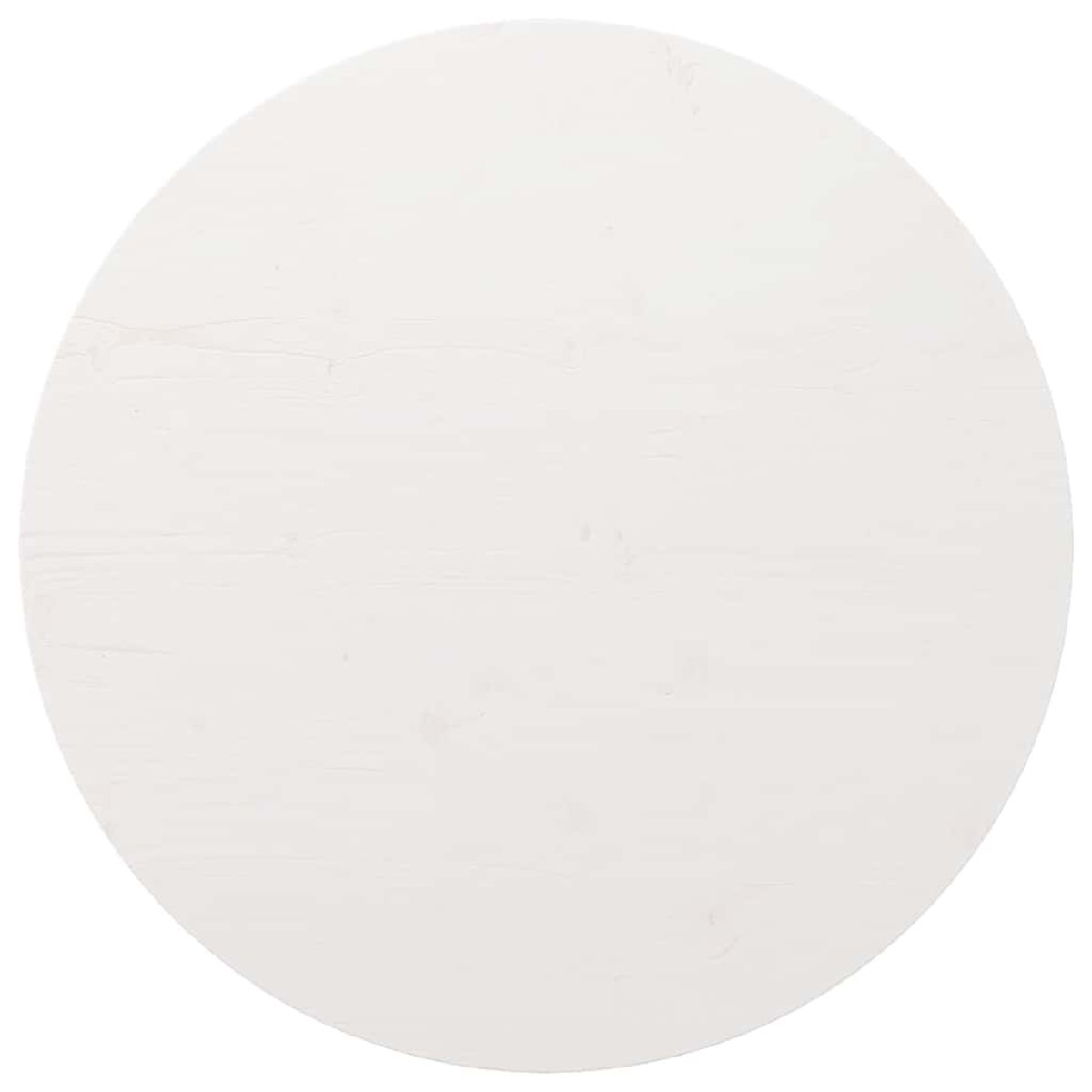 vidaXL Επιφάνεια Τραπεζιού Στρογγυλή Λευκή Ø80x3 εκ. Μασίφ Ξύλο Πεύκου