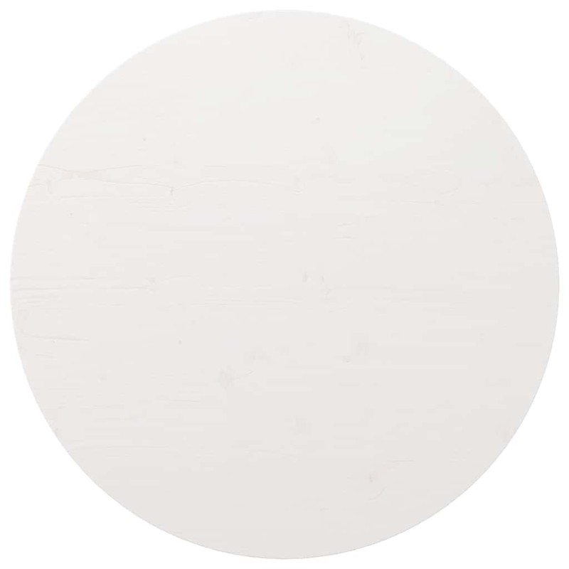 vidaXL Επιφάνεια Τραπεζιού Στρογγυλή Λευκή Ø80x3 εκ. Μασίφ Ξύλο Πεύκου