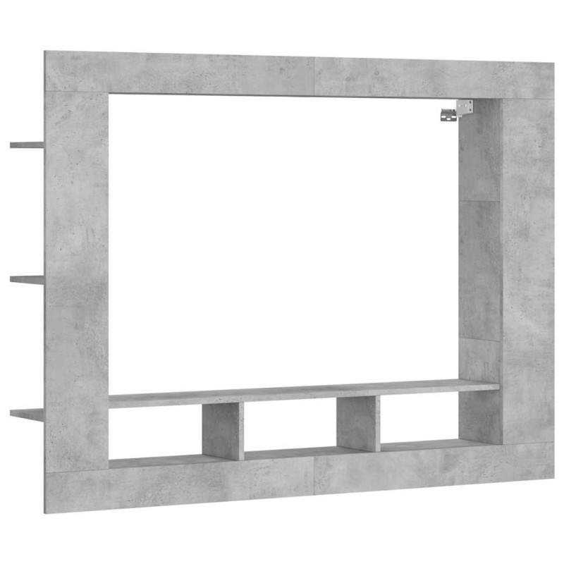 vidaXL Έπιπλο Τηλεόρασης Γκρι Σκυροδέματος 152x22x113 εκ. Επεξ. Ξύλο