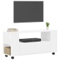 vidaXL Έπιπλο Τηλεόρασης Λευκό 102 x 34,5 x 43 εκ. Επεξεργασμένο Ξύλο