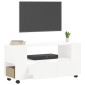 vidaXL Έπιπλο Τηλεόρασης Λευκό 102 x 34,5 x 43 εκ. Επεξεργασμένο Ξύλο