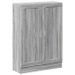 vidaXL Βιβλιοθήκη Γκρι Sonoma 82,5 x 30,5 x 115 εκ. Μοριοσανίδα