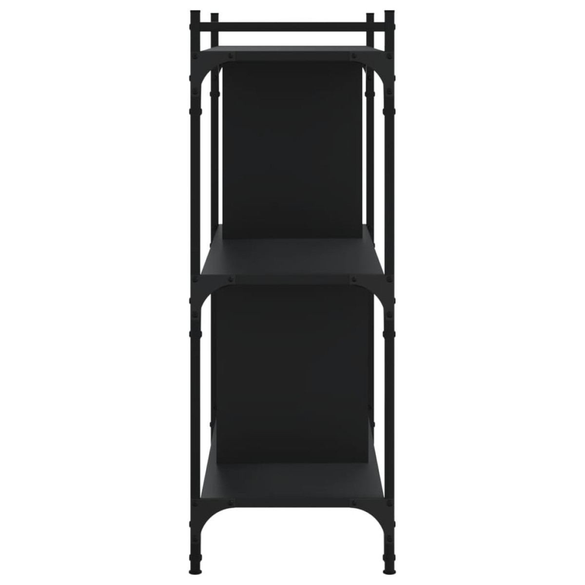 vidaXL Βιβλιοθήκη 3 Επιπέδων Μαύρη 76 x 32 x 88 εκ. από Επεξεργ. Ξύλο