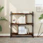 vidaXL Βιβλιοθήκη 3 Επιπέδων Καπνιστή Δρυς 76 x 32 x 88 εκ. Επεξ. Ξύλο