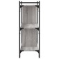 vidaXL Βιβλιοθήκη 3 Επιπέδων Γκρι Sonoma 76 x 32 x 88 εκ. Επεξ. Ξύλο