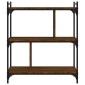 vidaXL Βιβλιοθήκη 3 Επιπέδων Καφέ Δρυς 76 x 32 x 88 εκ. Επεξ. Ξύλο