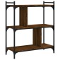 vidaXL Βιβλιοθήκη 3 Επιπέδων Καφέ Δρυς 76 x 32 x 88 εκ. Επεξ. Ξύλο