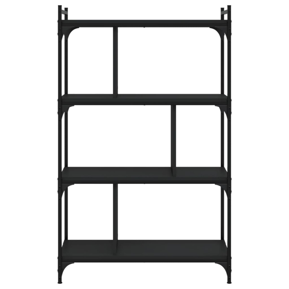 vidaXL Βιβλιοθήκη 4 Επιπέδων Μαύρη 76 x 32 x 123 εκ. από Επεξεργ. Ξύλο