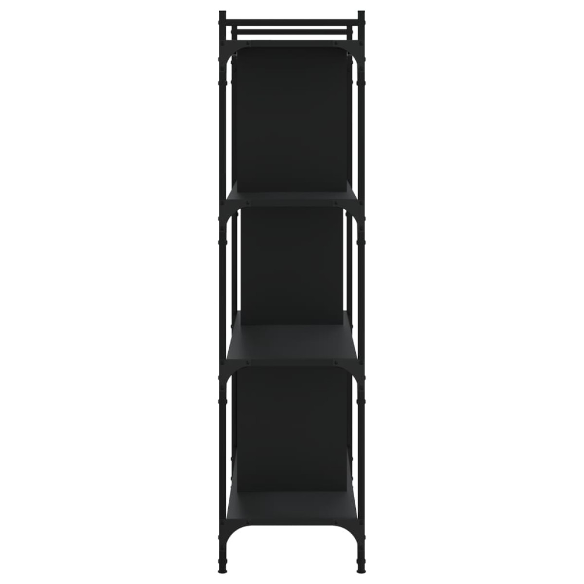 vidaXL Βιβλιοθήκη 4 Επιπέδων Μαύρη 76 x 32 x 123 εκ. από Επεξεργ. Ξύλο