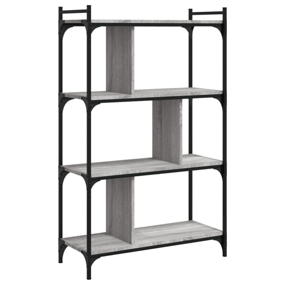 vidaXL Βιβλιοθήκη 4 Επιπέδων Γκρι Sonoma 76 x 32 x 123 εκ. Επεξ. Ξύλο
