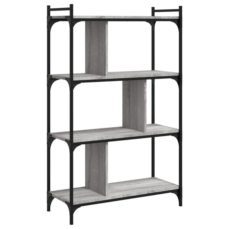 vidaXL Βιβλιοθήκη 4 Επιπέδων Γκρι Sonoma 76 x 32 x 123 εκ. Επεξ. Ξύλο