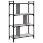 vidaXL Βιβλιοθήκη 4 Επιπέδων Γκρι Sonoma 76 x 32 x 123 εκ. Επεξ. Ξύλο
