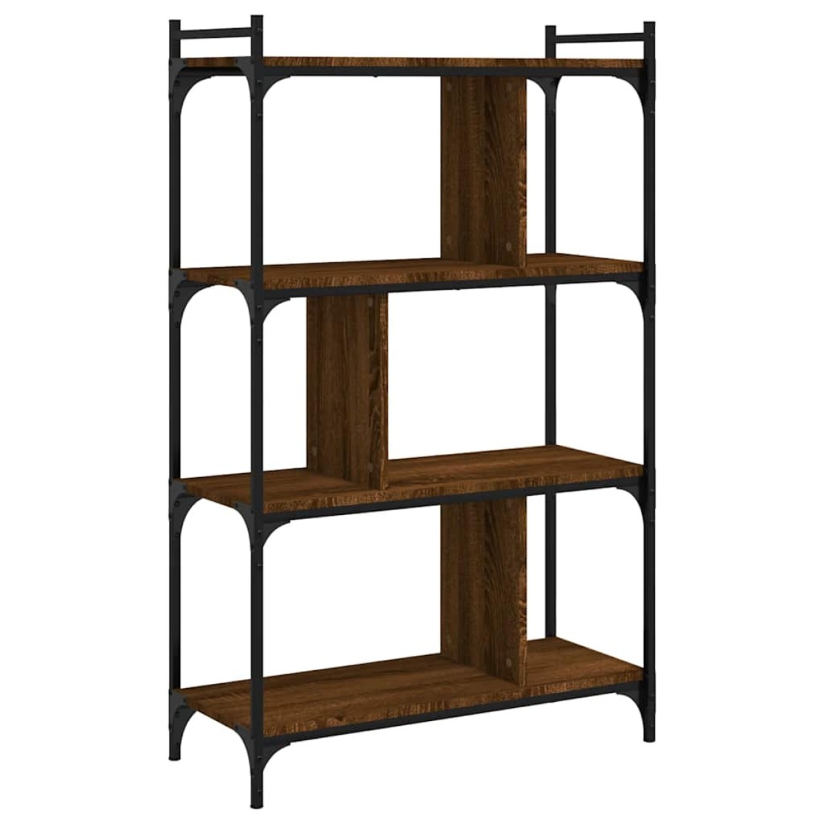 vidaXL Βιβλιοθήκη 4 Επιπέδων Καφέ Δρυς 76 x 32 x 123 εκ. Επεξ. Ξύλο