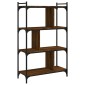 vidaXL Βιβλιοθήκη 4 Επιπέδων Καφέ Δρυς 76 x 32 x 123 εκ. Επεξ. Ξύλο