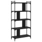 vidaXL Βιβλιοθήκη 5 Επιπέδων Μαύρη 76x32x158 εκ. Επεξεργασμένο Ξύλο